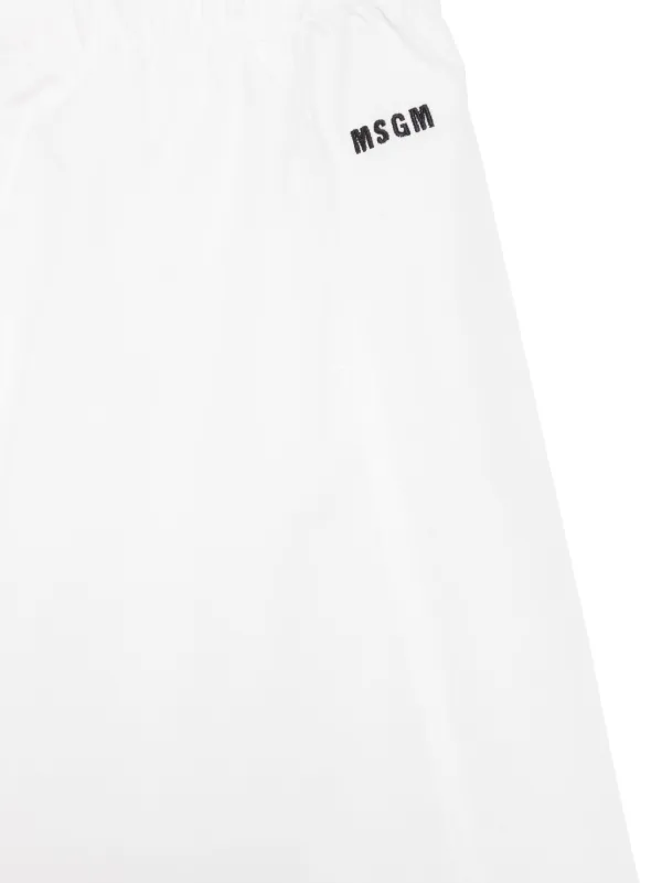 MSGM Kids Poplin Skirt | White | FARFETCH