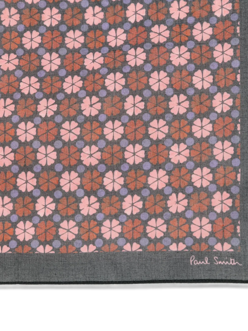 Paul Smith floral-print foulard - Blauw