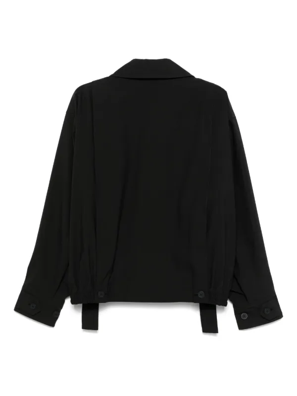 HOMME PLISSÉ ISSEY MIYAKE: Black Parachute Blouson Jacket