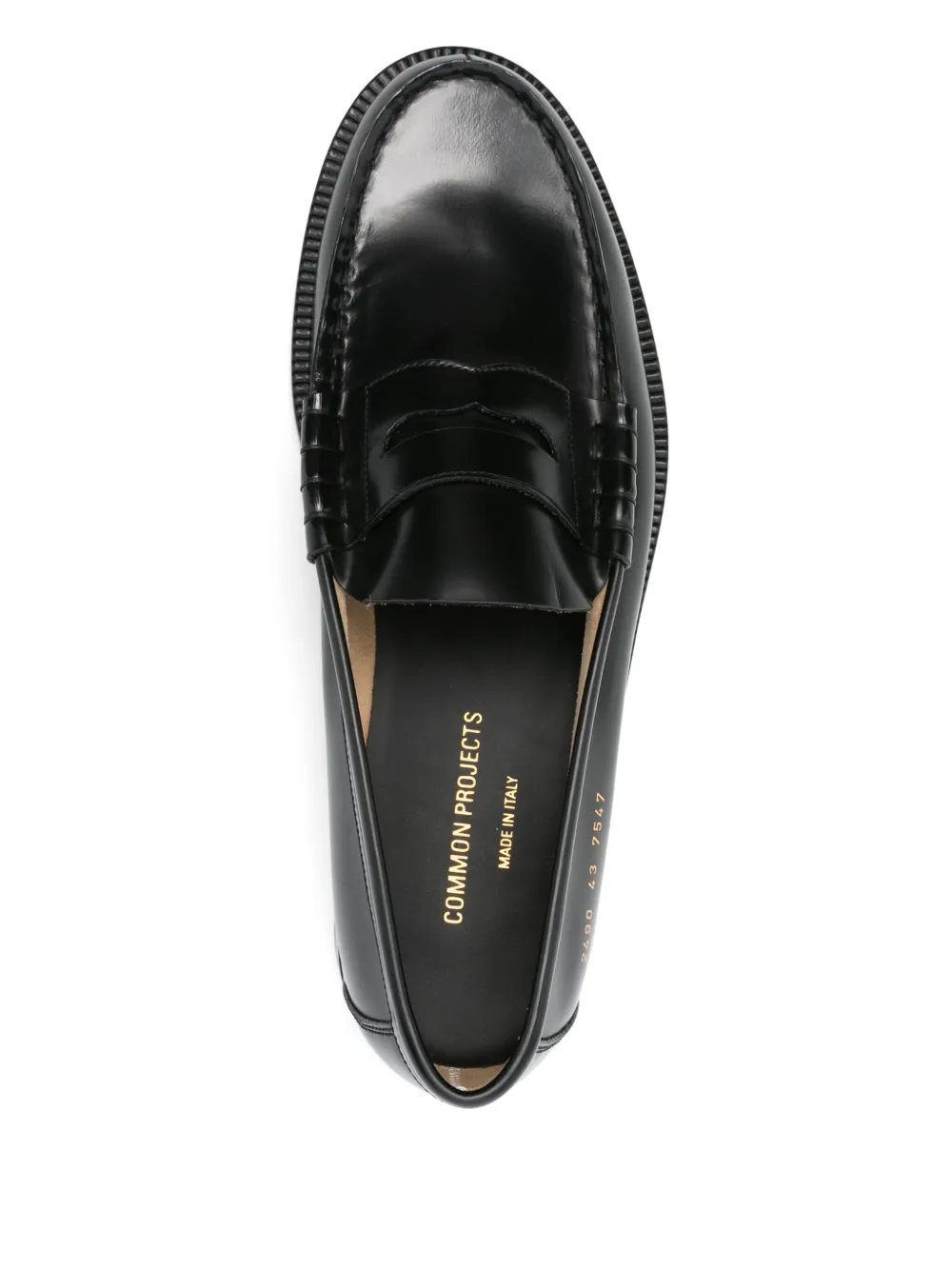 Common Projects Leren loafers Zwart