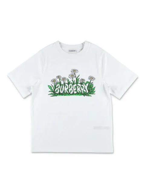 Burberry Kids تيشيرت بطبعة شعار الماركة