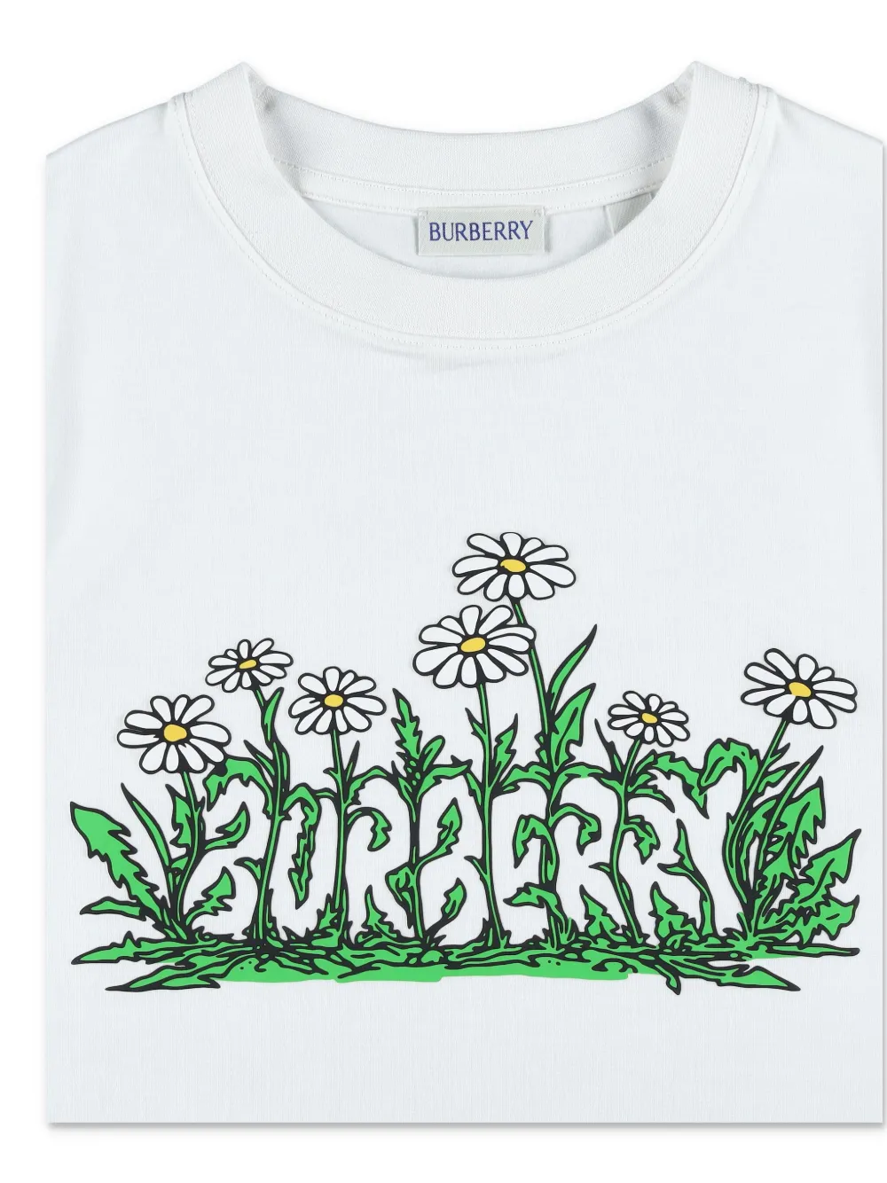 Burberry Kids T-shirt met logoprint Wit