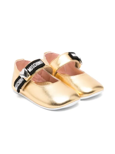 Moschino Kids حذاء باليرينا بزينة ربطة