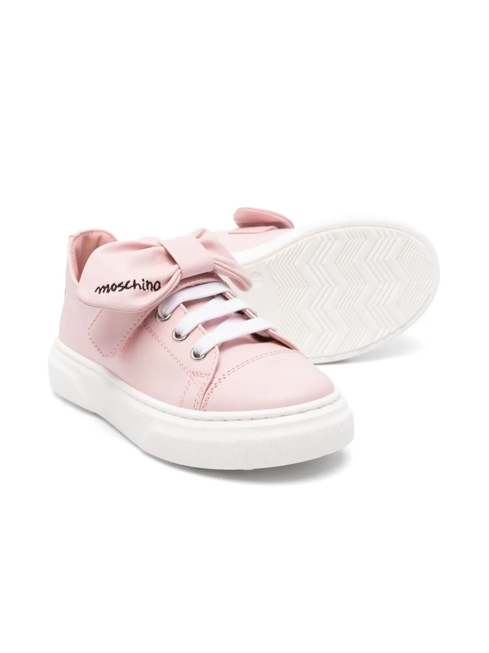 Moschino Kids bow-detail sneakers Pink