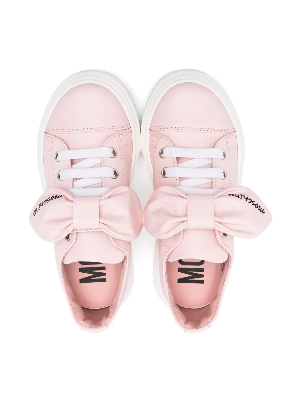 Moschino Kids bow-detail sneakers Pink