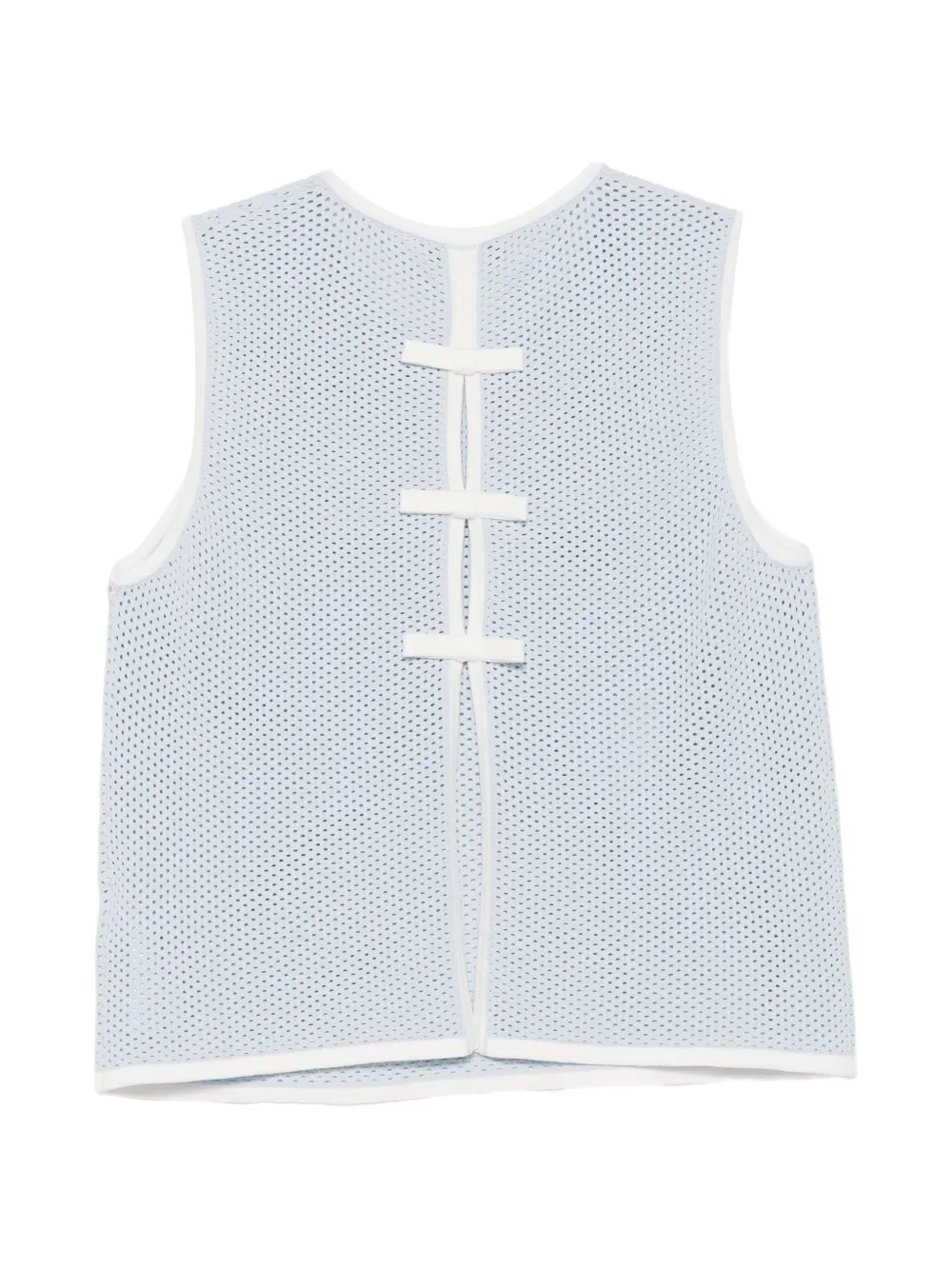 Elisabetta Franchi perforated logo-button top Blauw