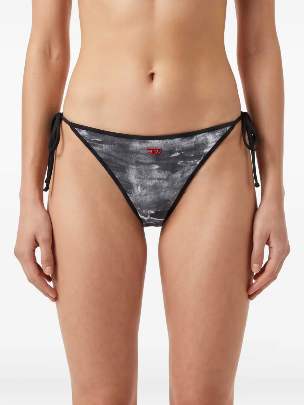Diesel Bikinislip met abstracte print Grijs