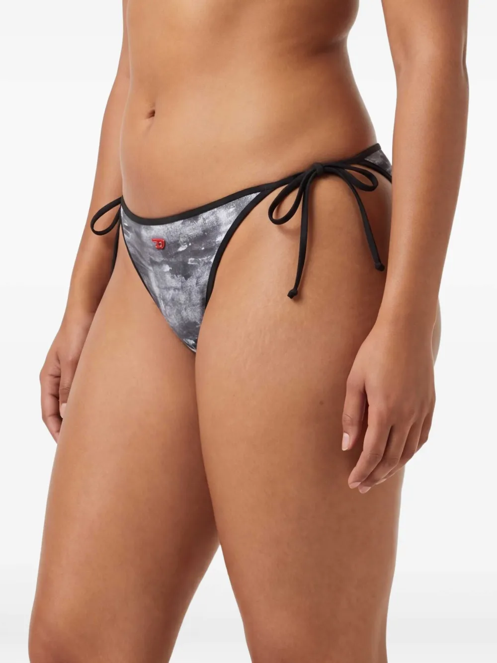 Diesel Bikinislip met abstracte print Grijs
