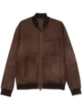 Canali suede bomber jacket - Brown