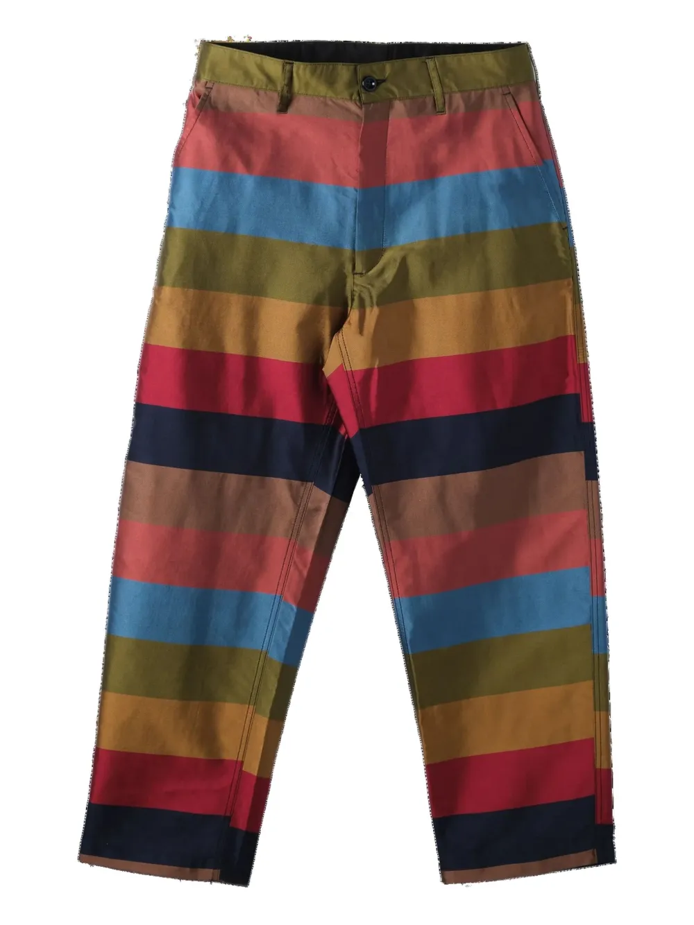 4SDESIGNS striped trousers | Green | Image 1