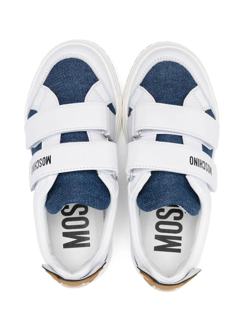 Moschino Kids Teddy Bear-patch sneakers White