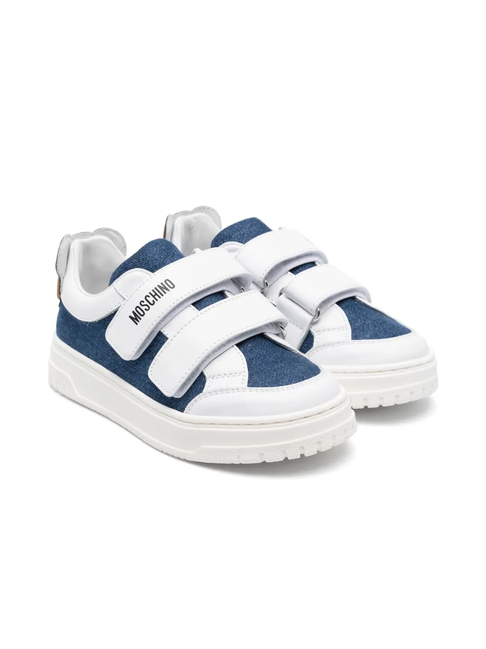 Moschino Kids Teddy Bear-patch sneakers White