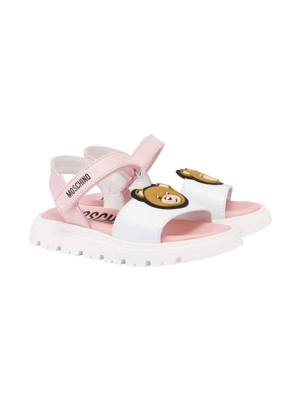 Moschino Kids Teddy Bear sandals White
