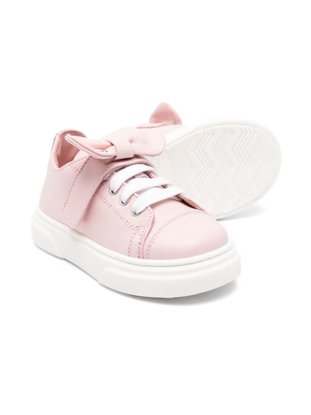 Moschino Kids bow-detail sneakers Pink