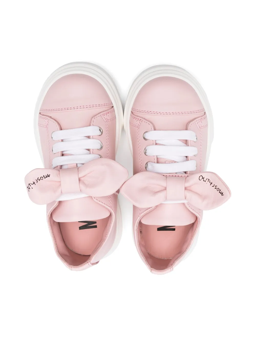 Moschino Kids bow-detail sneakers Pink