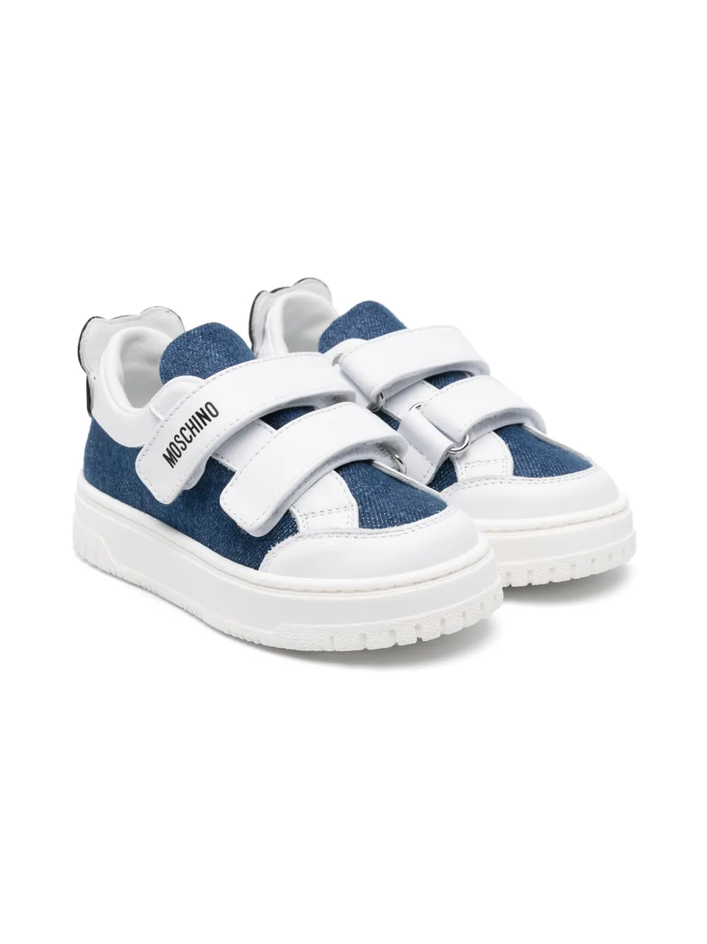 Moschino Kids Slip-on sneakers met teddybeerpatch Blauw