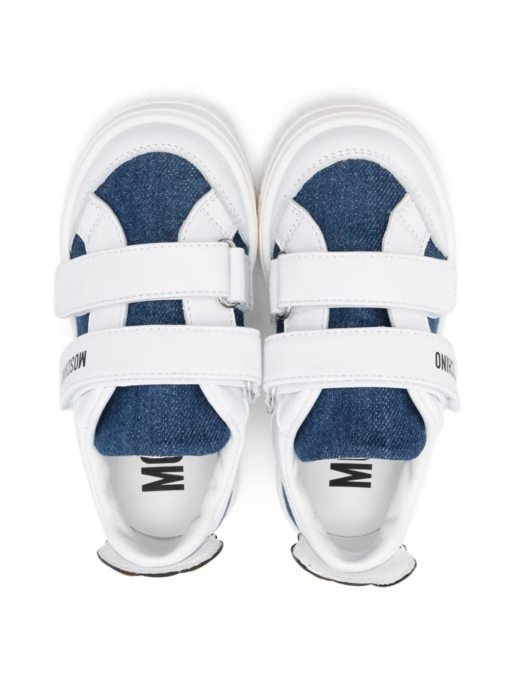 Moschino Kids Slip-on sneakers met teddybeerpatch Blauw