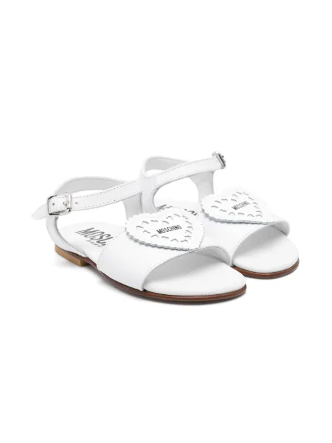 Moschino Kids heart-motif sandals