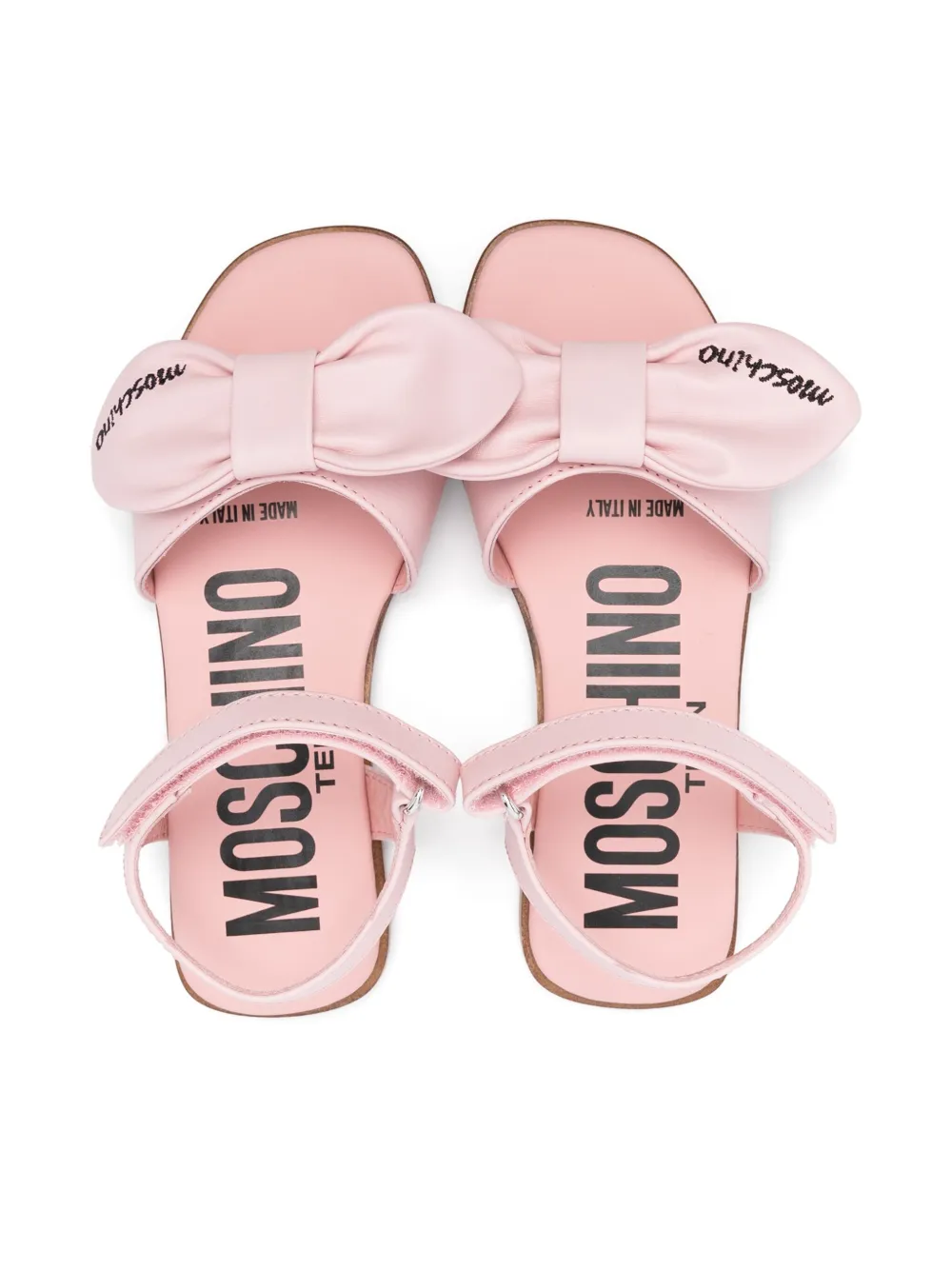 Moschino Kids bow-detail sandals Pink