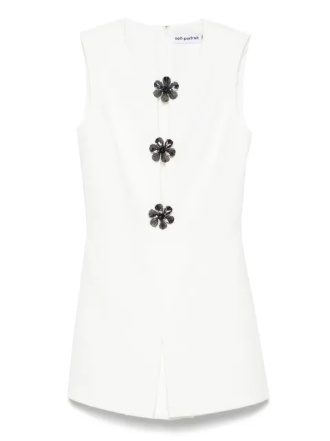 Self-Portrait Playsuit mit Brosche
