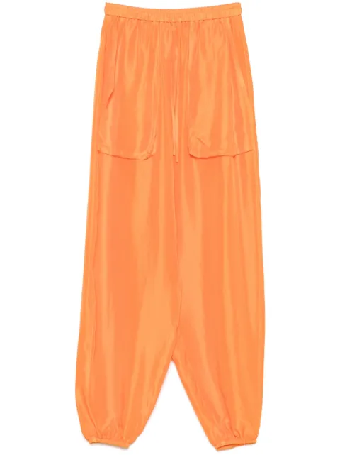 Tela pantalones de seda