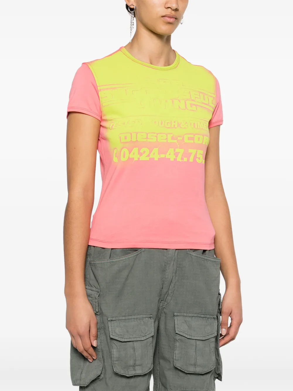 Diesel Uncutie T-shirt Roze