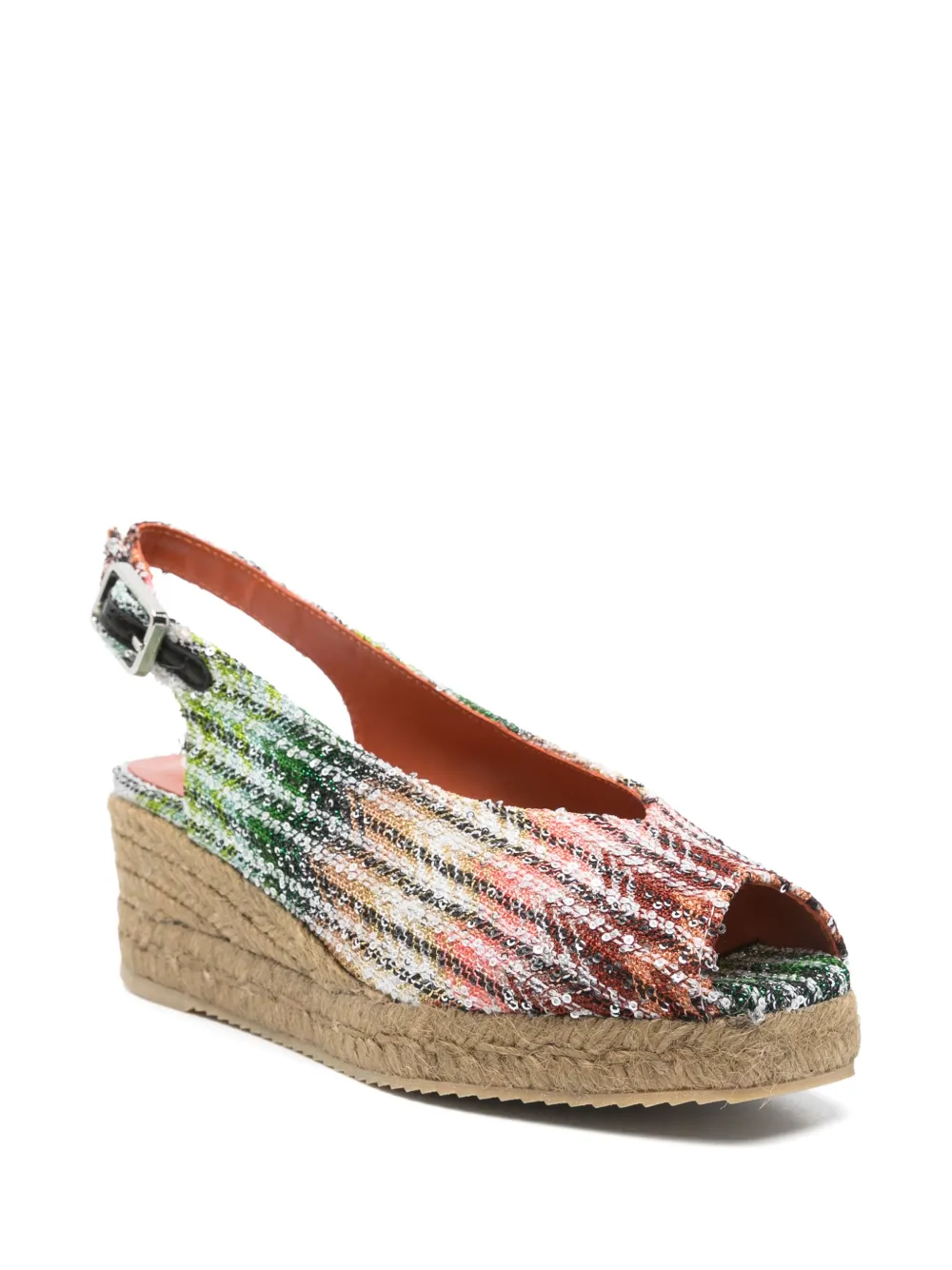 Missoni 60 mm espadrilles met zigzag-patroon - Groen