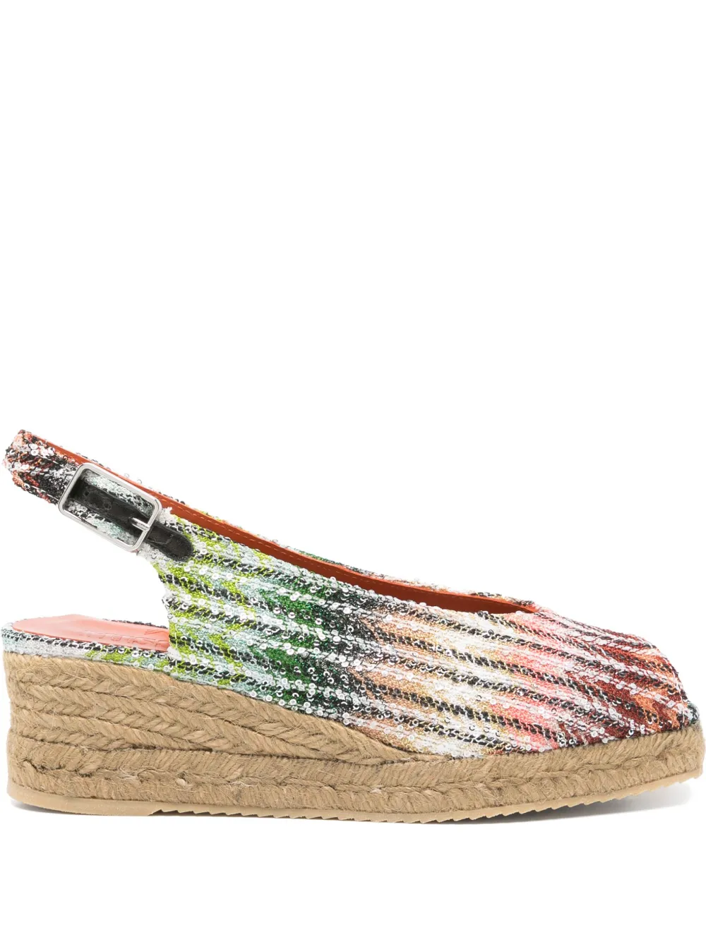 Missoni 60 mm espadrilles met zigzag-patroon Groen