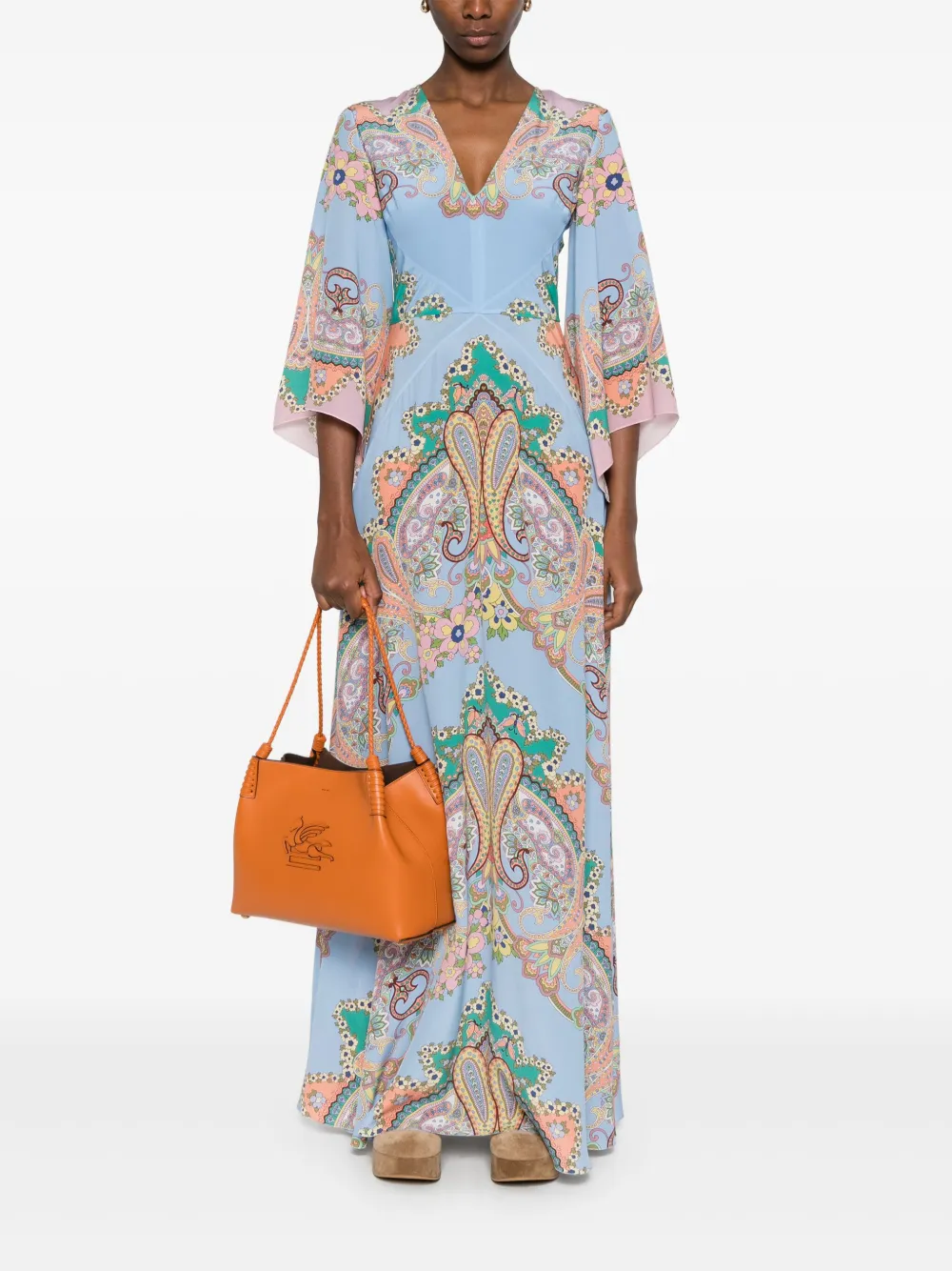 ETRO Jurk met paisley-print - Blauw