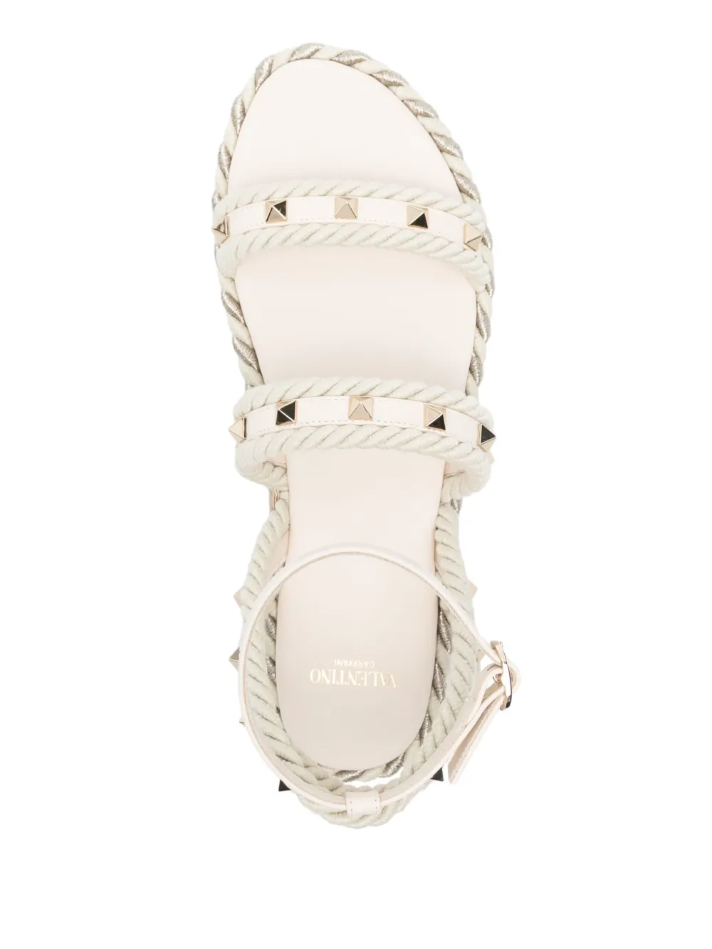 Valentino Garavani Rockstud sandalen Beige