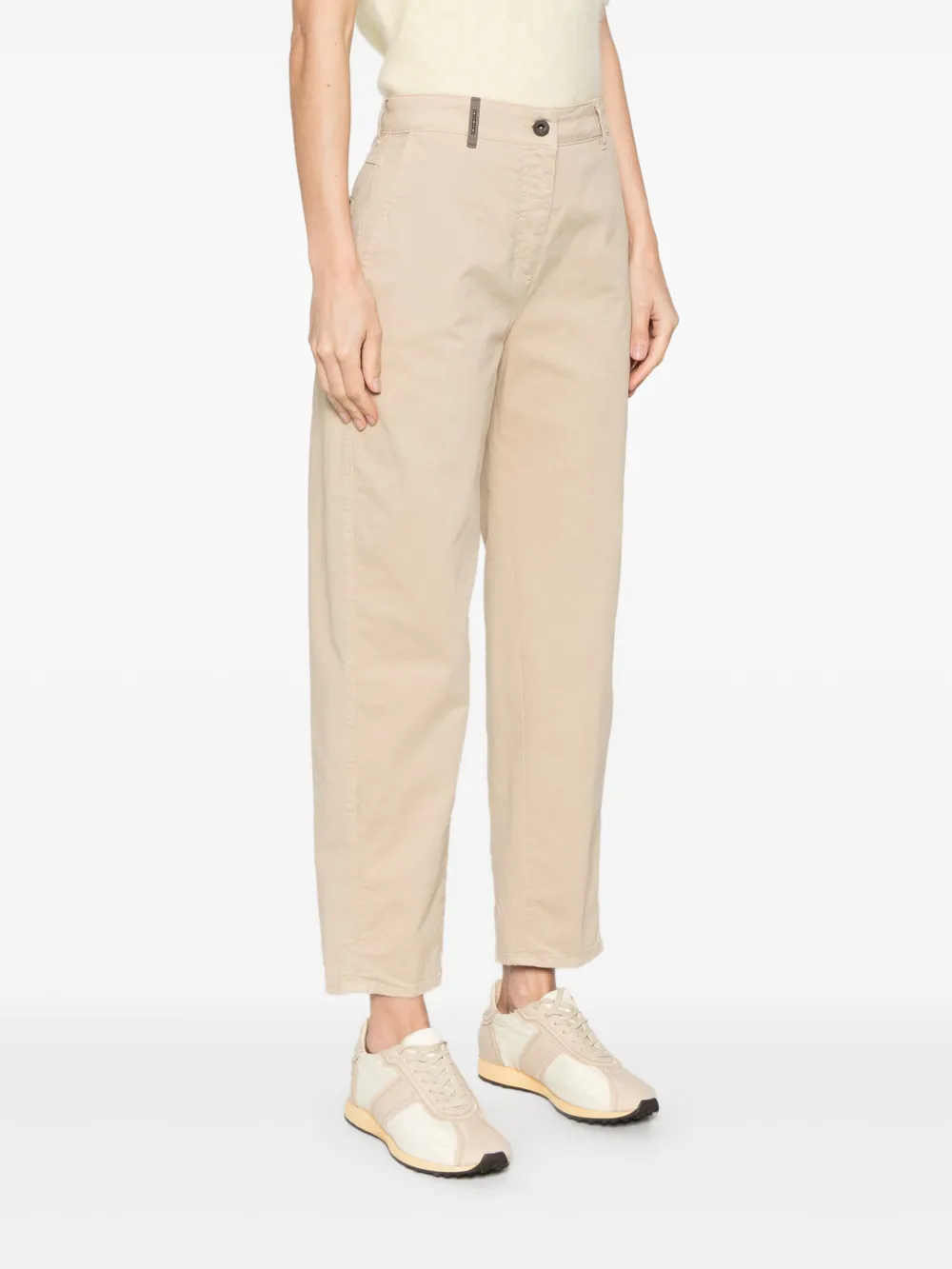 Peserico Broek met toelopende pijpen Beige