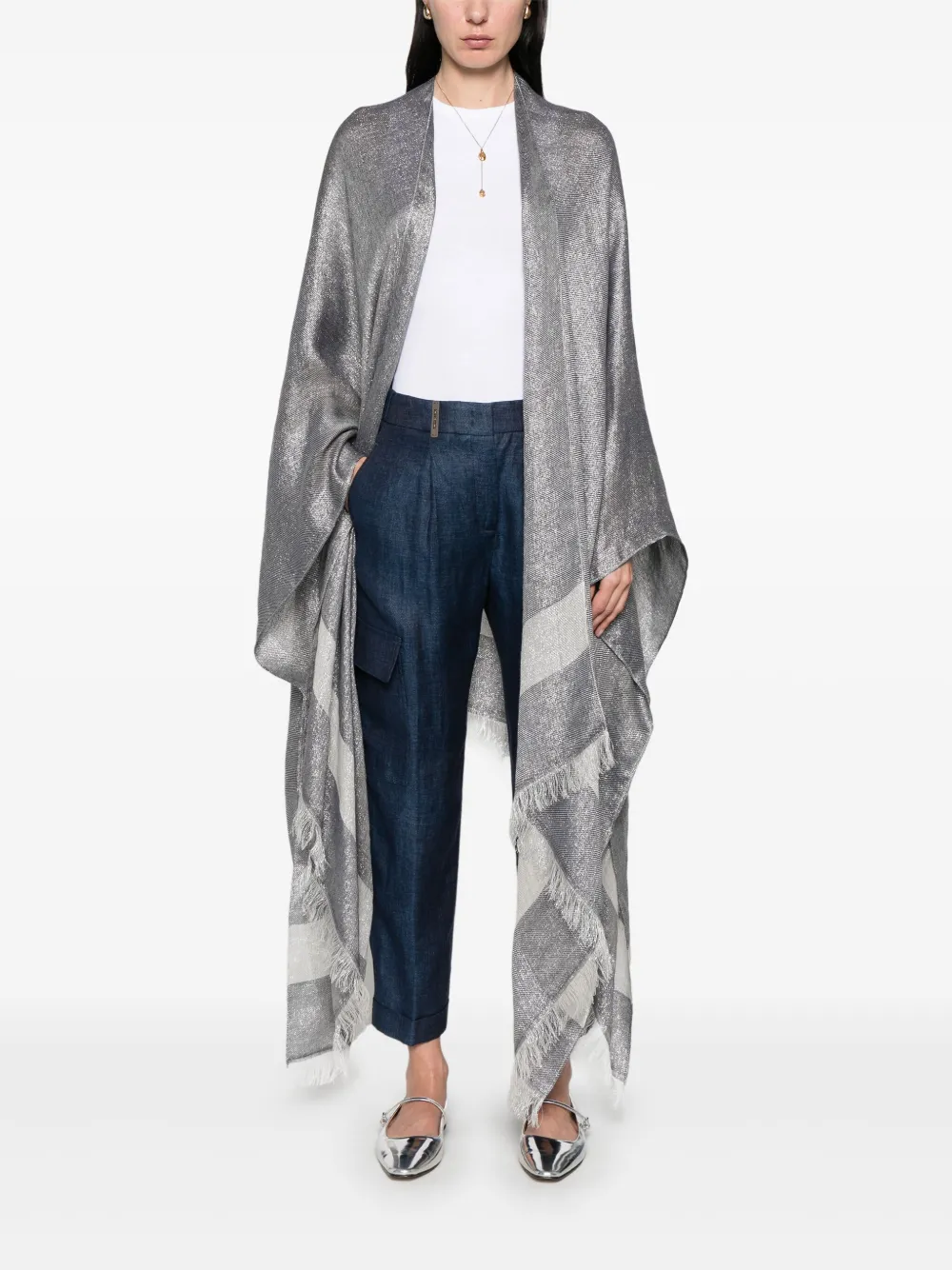 Peserico abrigo estilo cárdigan de lurex | Abrigos con botones | Image 2