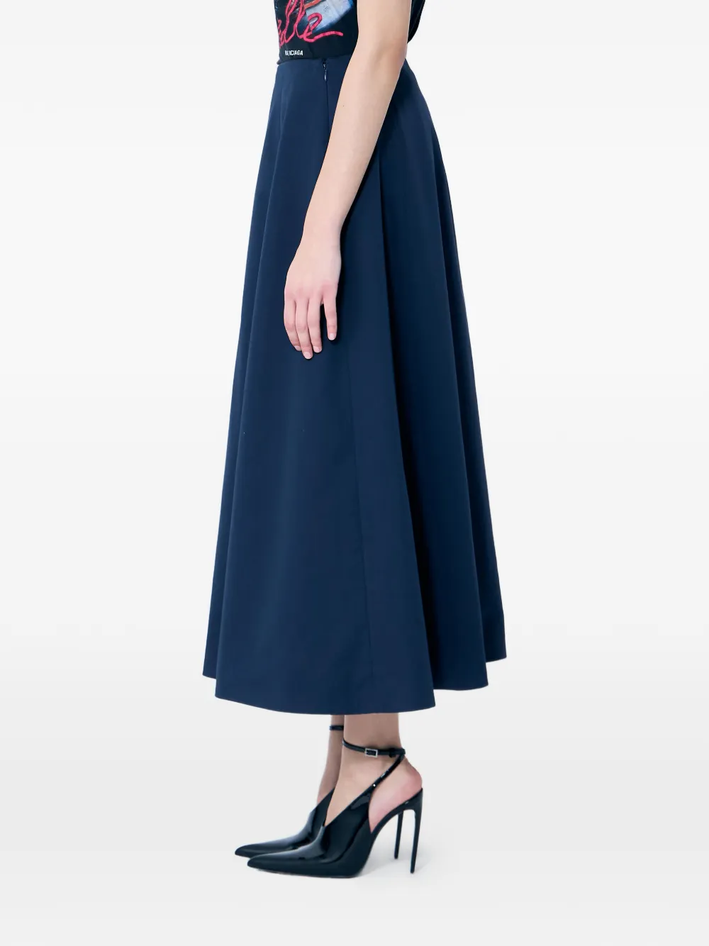  Balenciaga A-line Midi Skirt - Blue 