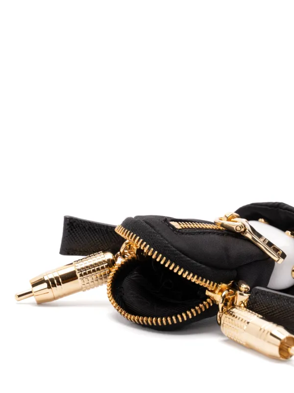 Prada Soft Robot Keyring | Black | FARFETCH UK