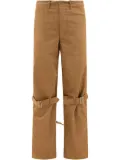 KAPITAL buckle-strap trousers - Neutrals