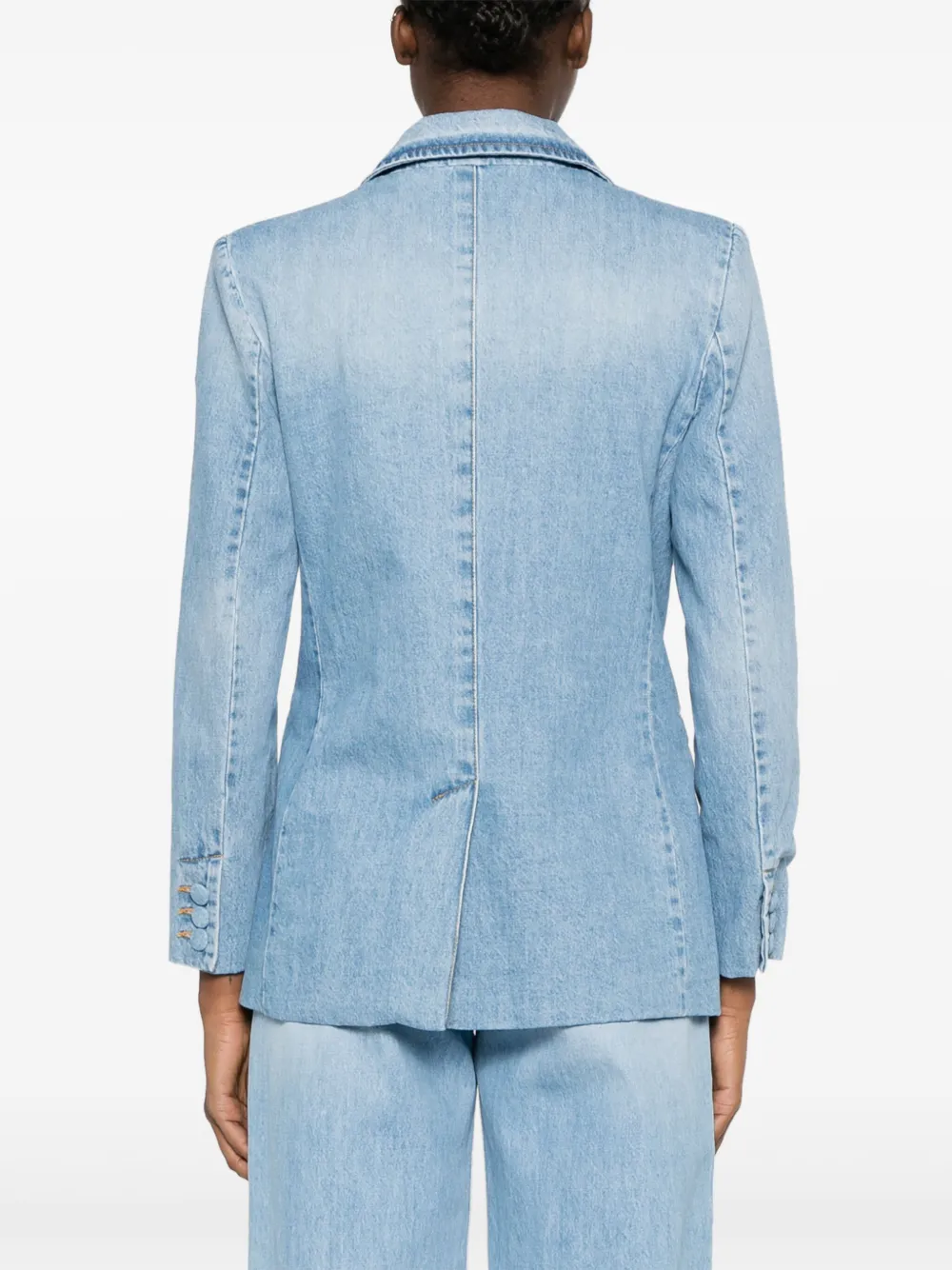 Marella x Emily Ratajkowski denim blazer Blauw