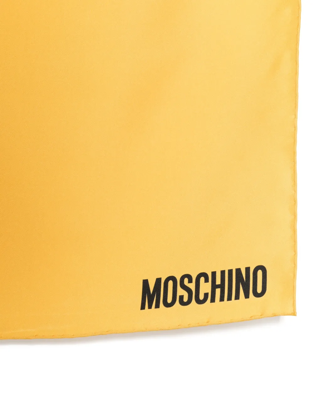 Moschino Sjaal met smileyprint - Geel