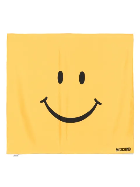 Moschino smiley face-motif scarf 03549M3232 - 0
