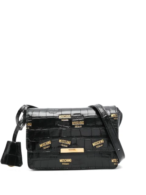 Moschino logo-stamp cross body bag 