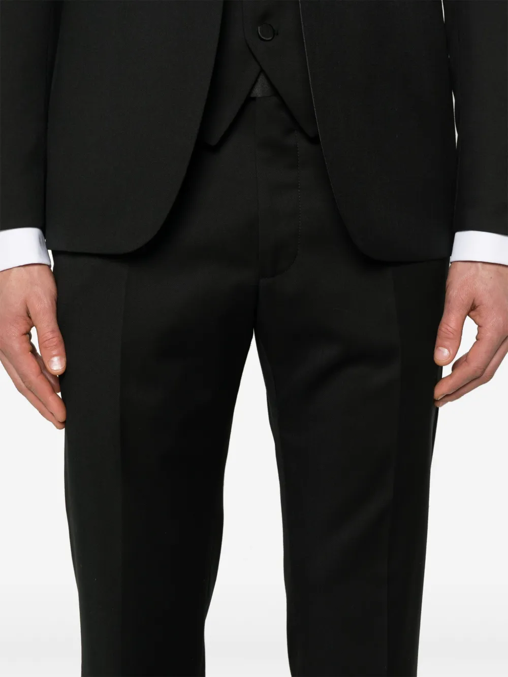 Shop Tagliatore Wool Suit In Black