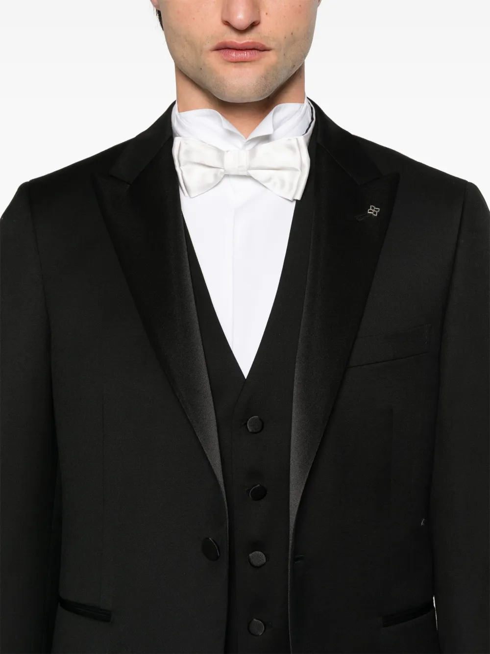 Shop Tagliatore Wool Suit In Black