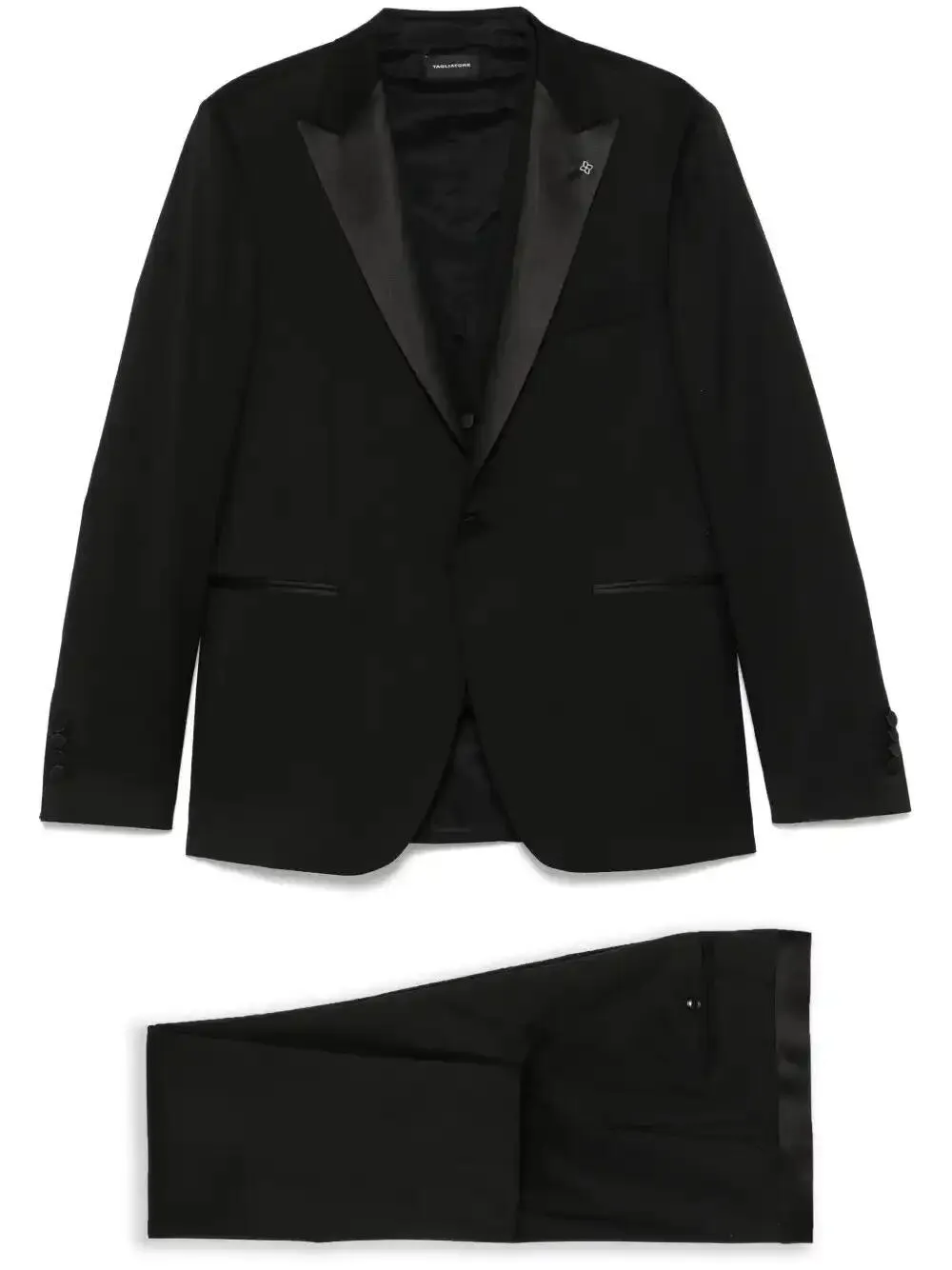 Shop Tagliatore Wool Suit In Black
