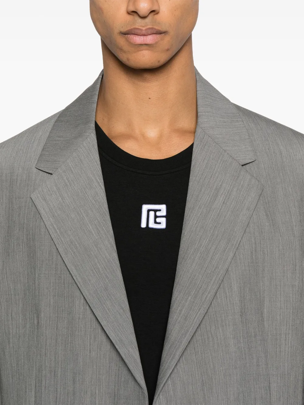 Balmain Tanktop met geborduurd monogram Zwart