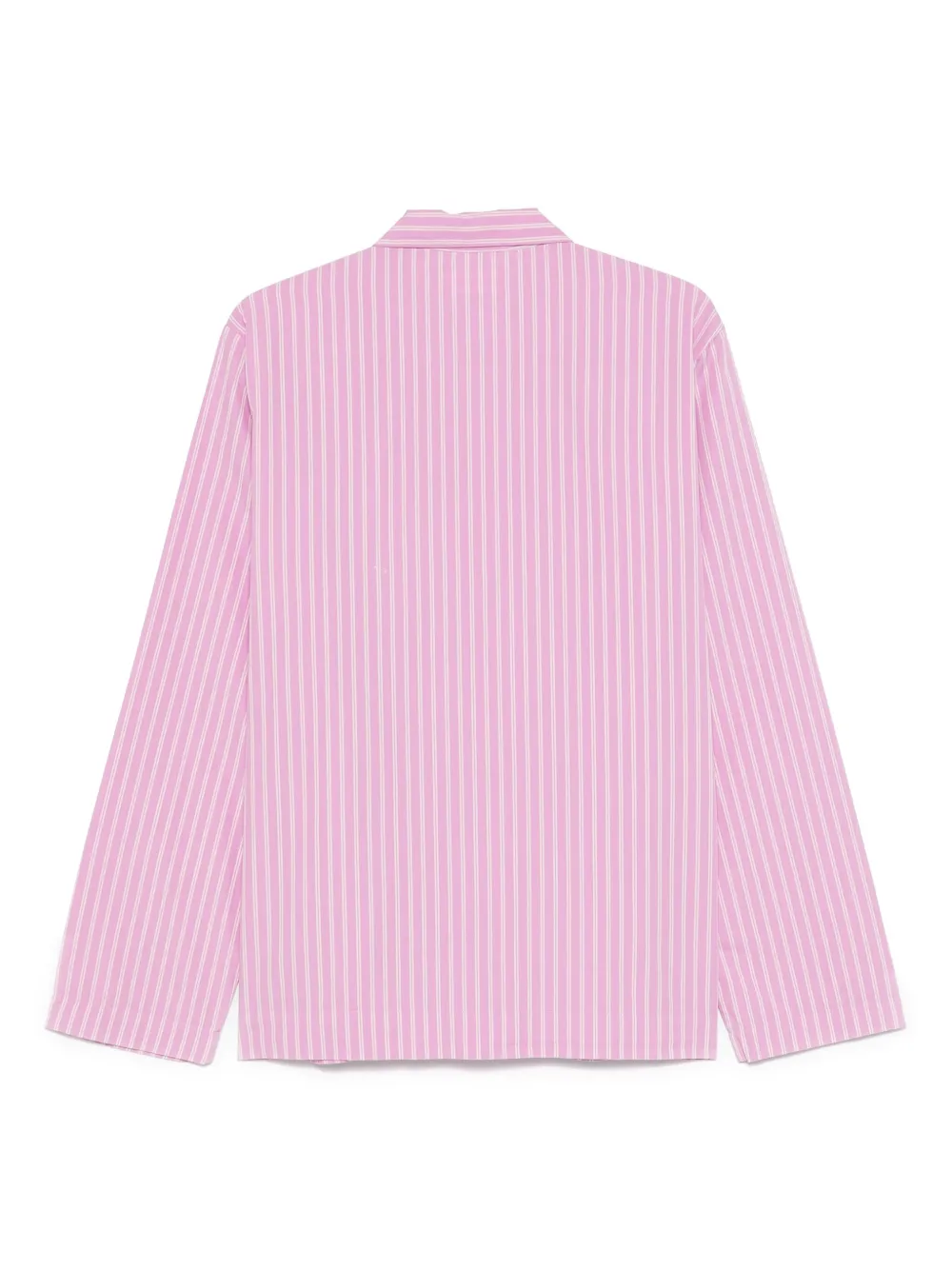 TEKLA striped poplin sleeping shirt - Roze