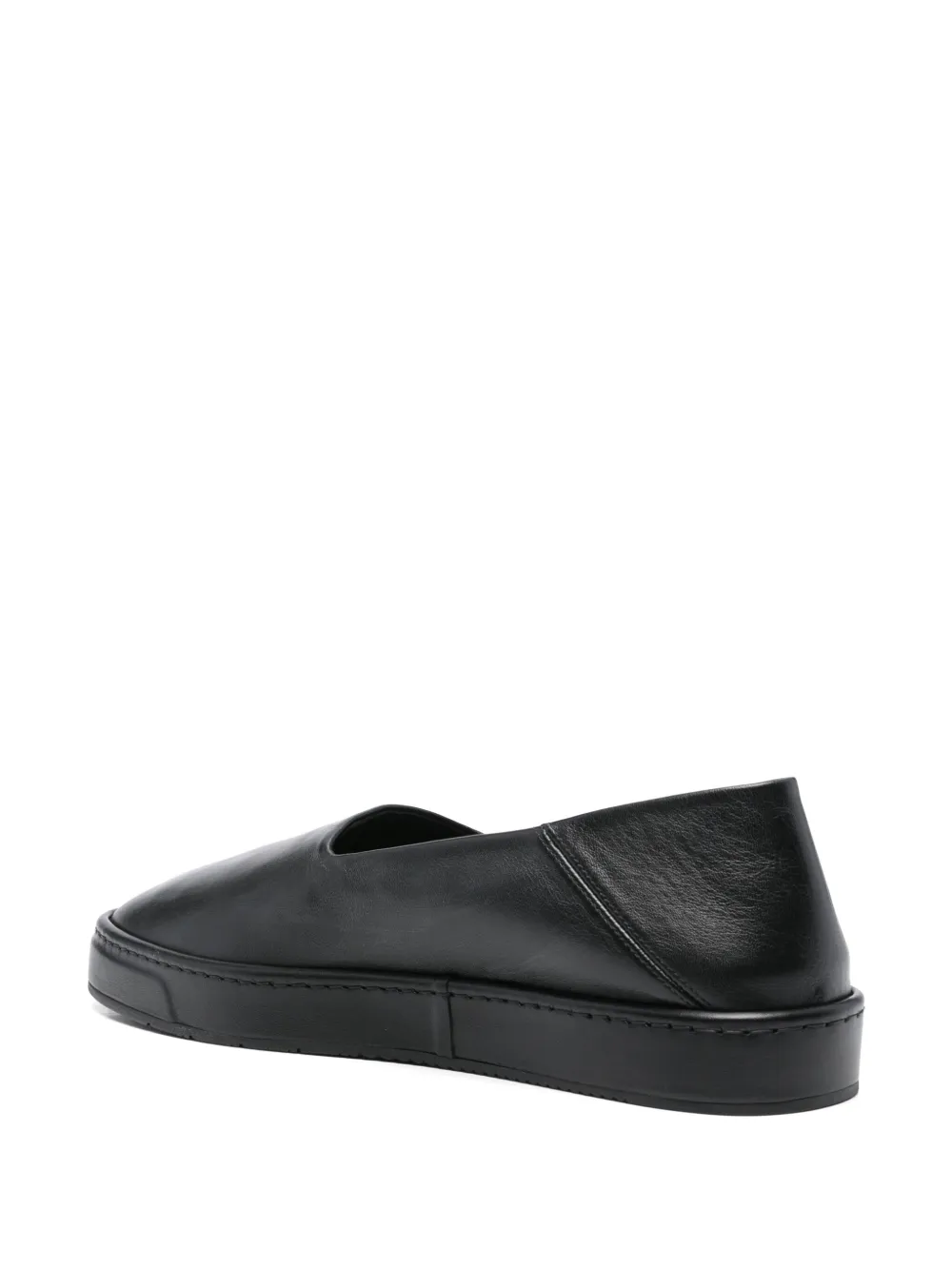 Giorgio Armani leather loafers Zwart