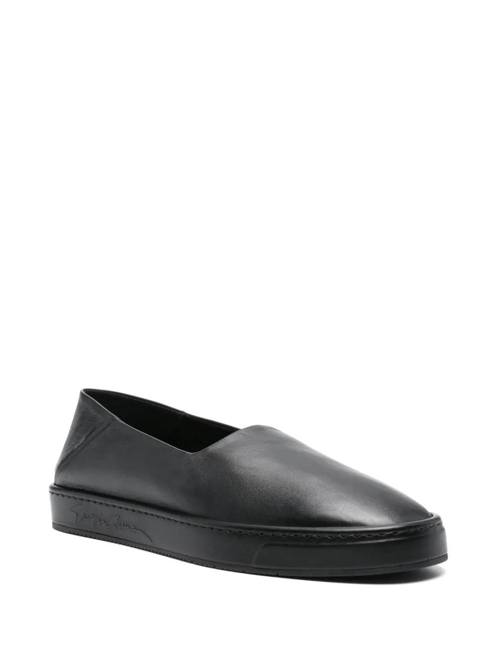 Giorgio Armani leather loafers - Zwart