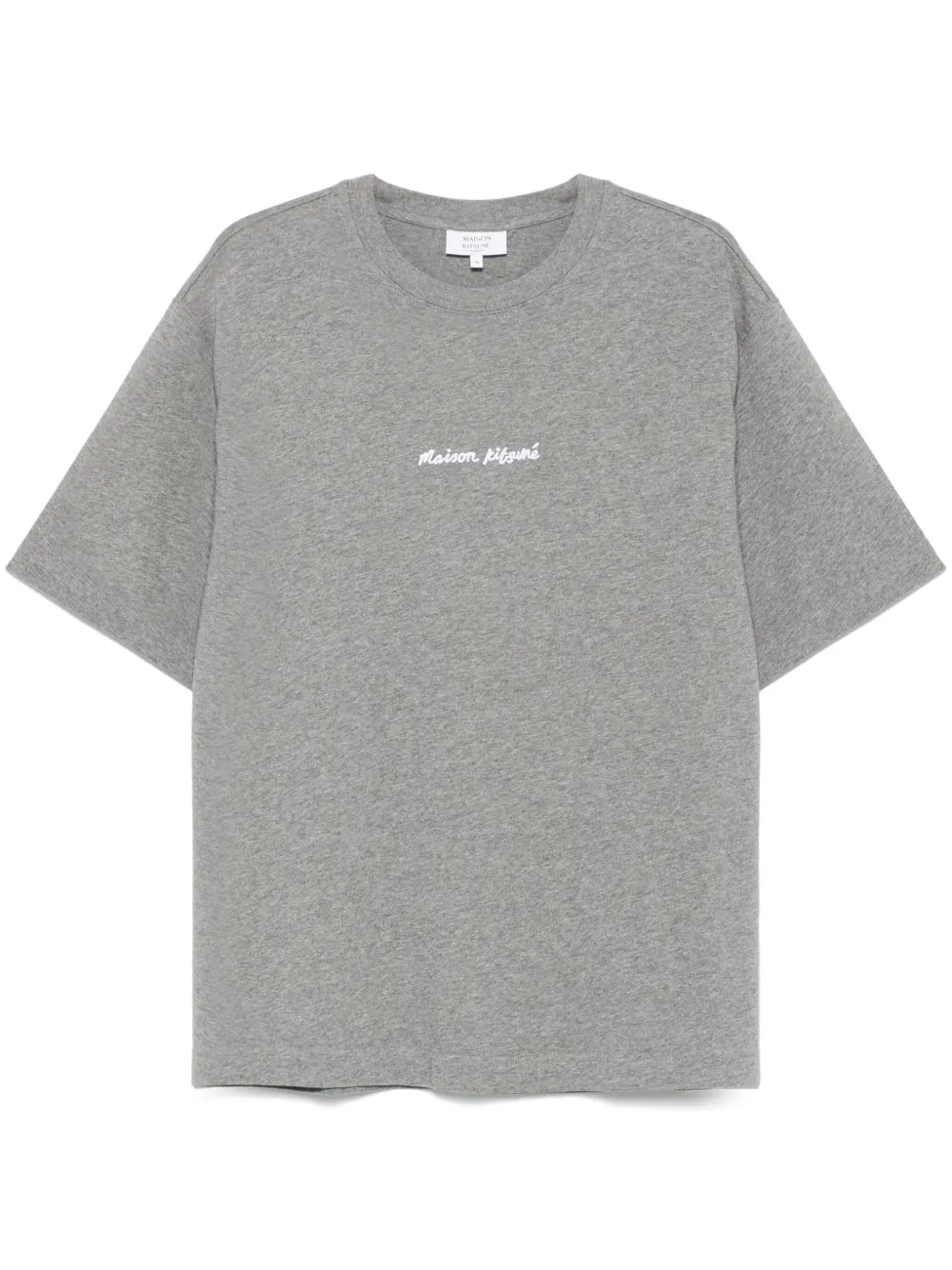 Maison Kitsuné T-shirt met geborduurd logo Grijs