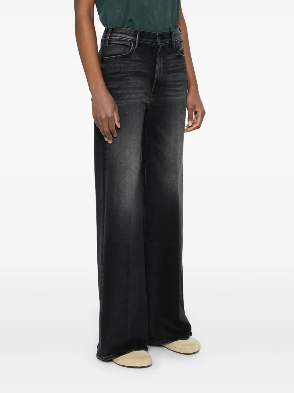 MOTHER The Hustler Roller Sneak jeans Grijs