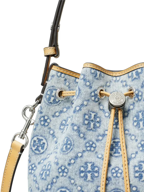 Tory Burch T Monogram Bucket Bag | Blue | FARFETCH