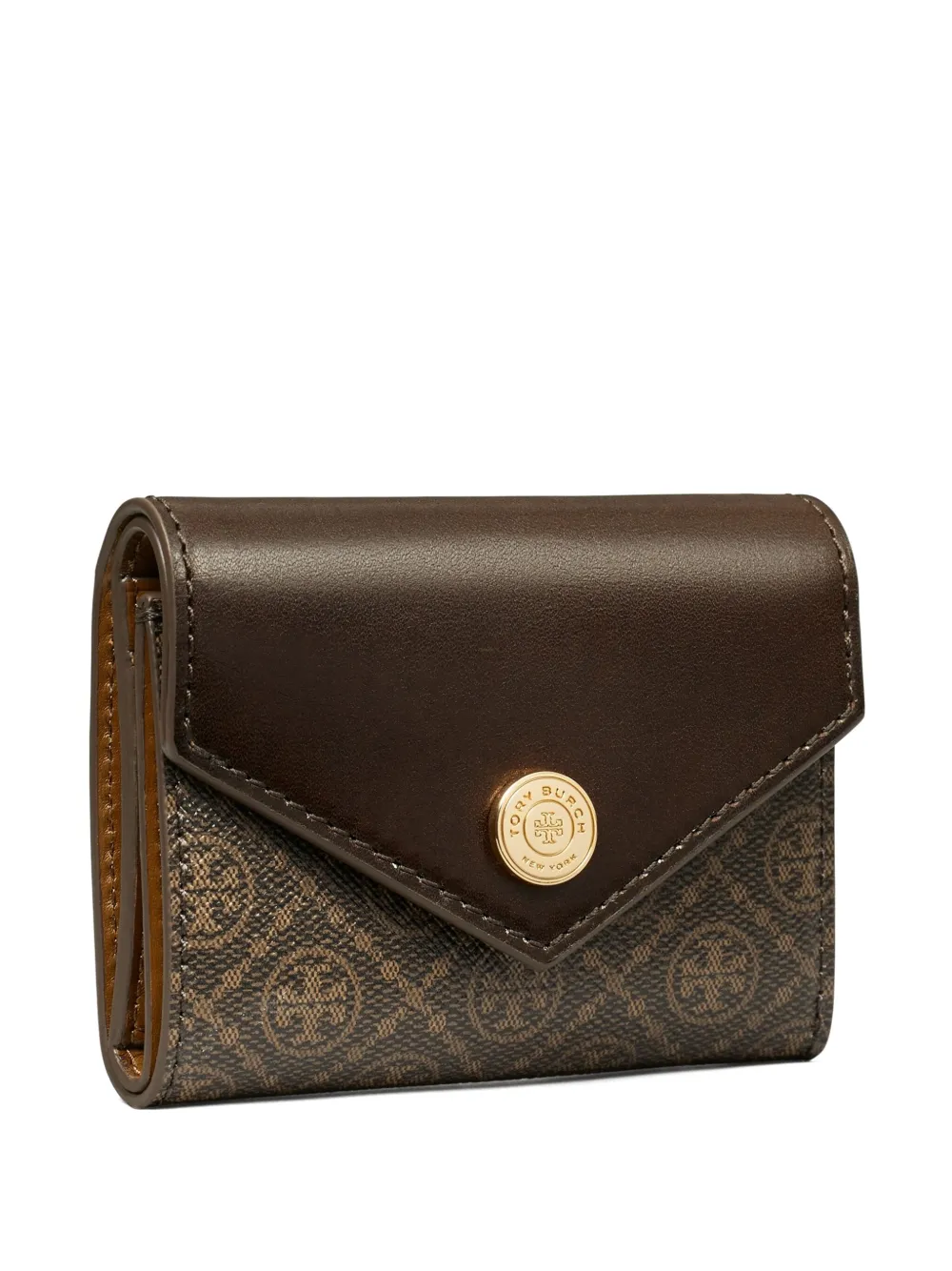 Tory Burch Portemonnee met monogramprint - Bruin